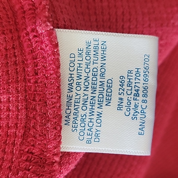 2-pack BOY'S THERMAL LONG SLEEVE TOPS, M/L , Red, GUC - Picture 6 of 9